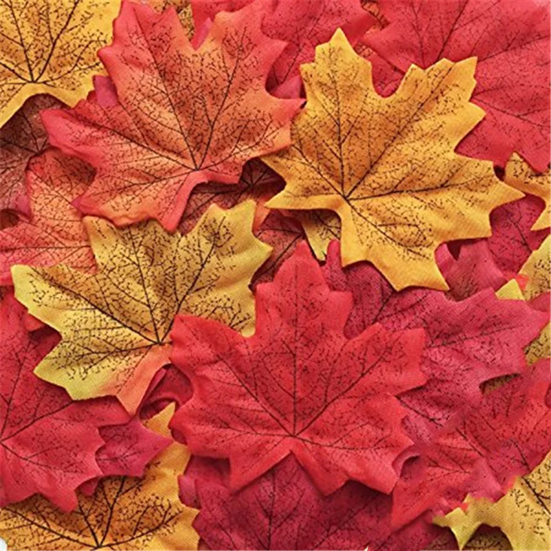 600 шт. разноцветные кленовые листья для празднования свадеб | Дом и сад