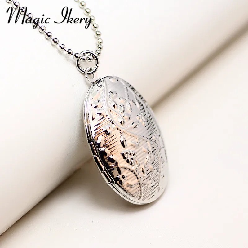 Магия Ikery круглая фотопамять плавающий медальон ожерелье аромат эфирное масло