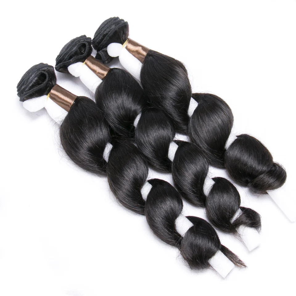 Chloe волосы малазийские Свободные волны 3 пучка Remy для наращивания 8-30 дюймов