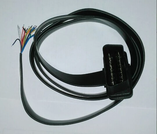Заводская цена Горячая 1 м OBD2 OBD-II 16 Pin плоский тонкий мужской удлинитель