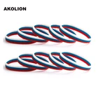 Силиконовые резиновые браслеты с российским флагом, спортивный браслет на запястье для женщин и мужчин