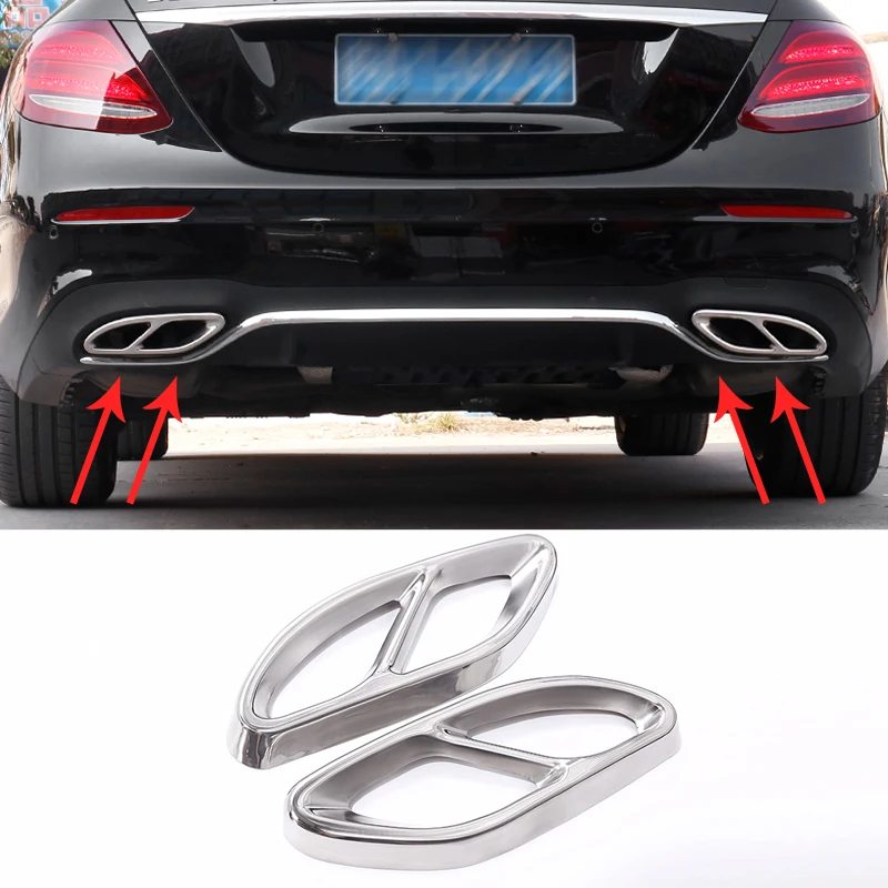 

Car Sticker For mercedes Exhaust Pipe decorative Trim covers for Mercedes Benz w204 w213 w210 A B C E Class GLC GLE GLS sticker
