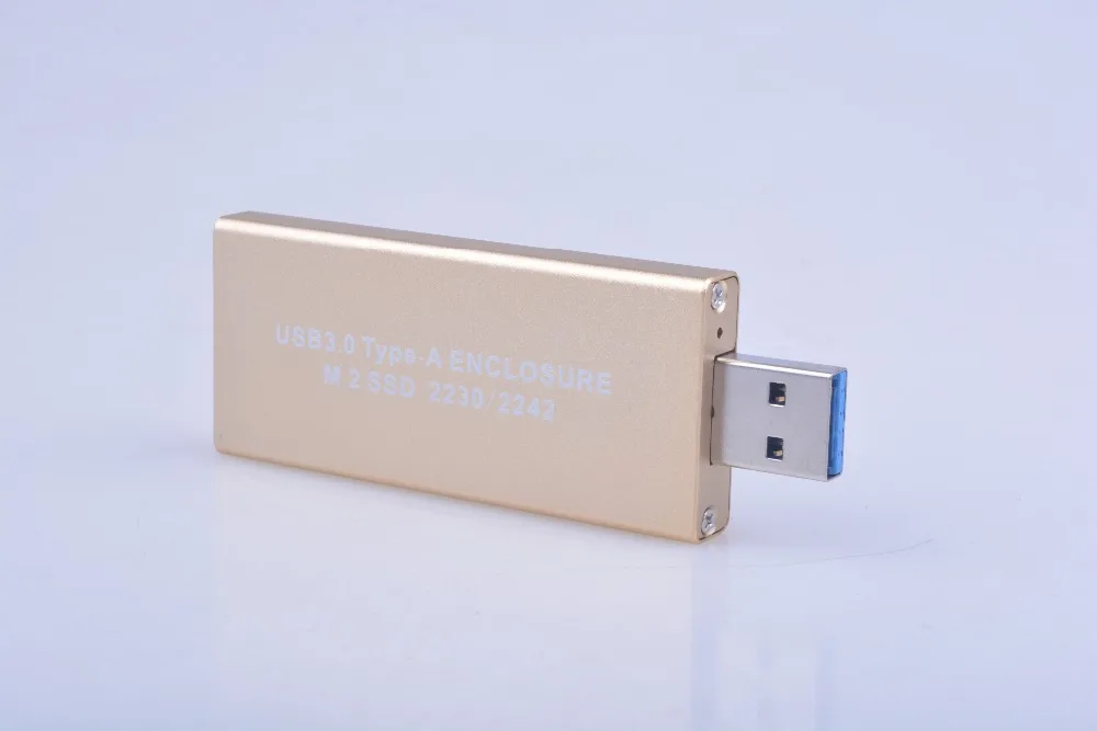 New USB 3.0 to M.2 NGFF 22*42 SSD Mobile hard disk box External Enclosure Storage Case Free Shipping | Компьютеры и офис
