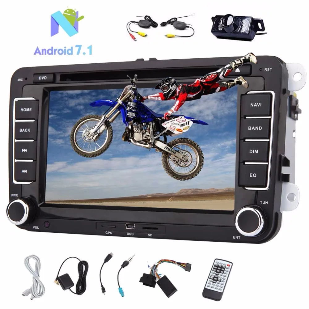 2 Din стерео для VW MAGOTAN/Sagitar/Golf/Touran/Jetta/Candy/Passat автомобильный dvd-плеер Android 7 1 дюймов