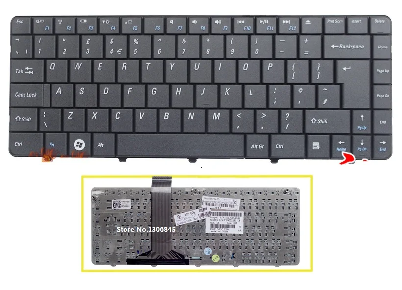 SSEA новая клавиатура для DELL INSPIRON 11Z PP03 MINI 1110 P03T Клавиатура ноутбука на английском