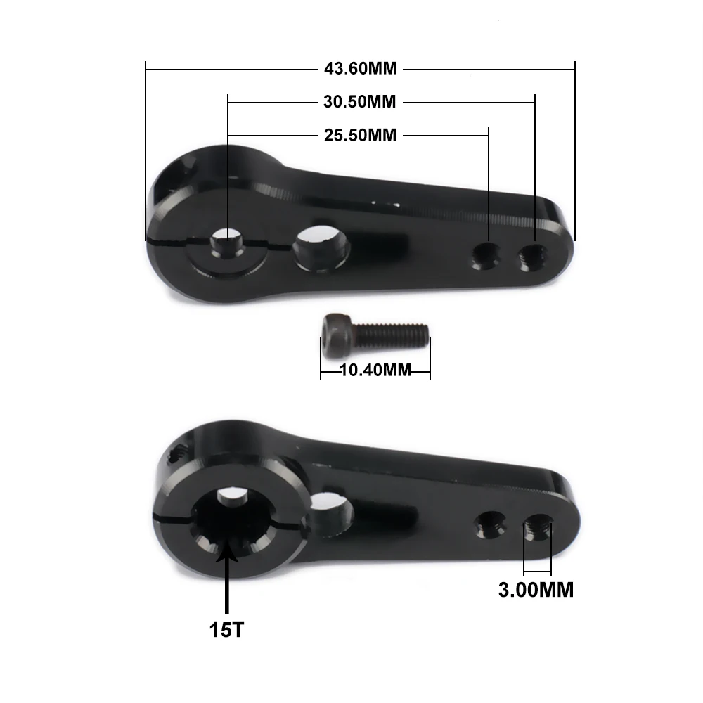 Алюминиевый 44 мм 15 т зубчатый рулевой полусервопривод гудок сплав для 1/5 RC хобби