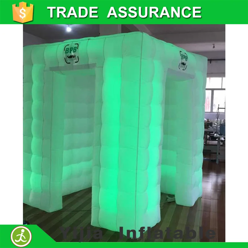 

free shipping lighting photobooth wedding party use white inflatable led photo booth