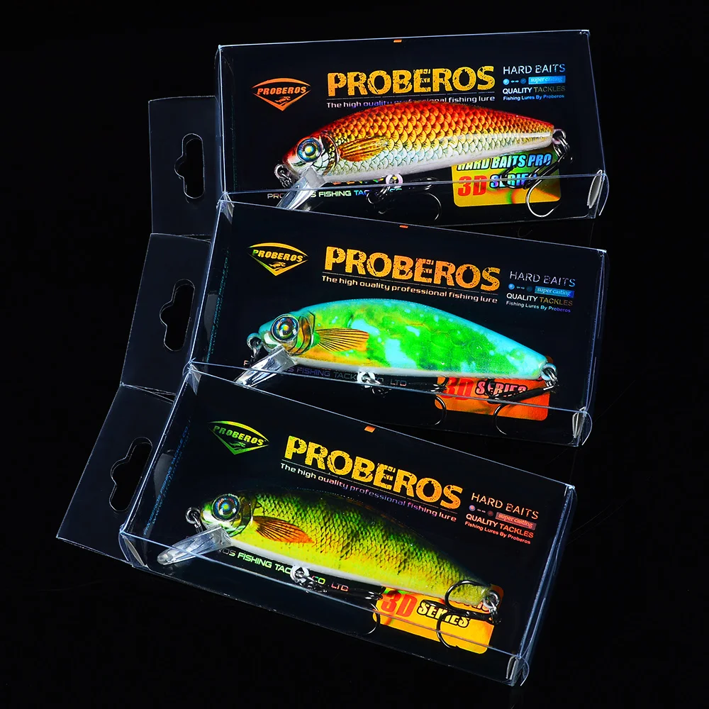 

PROBEROS Fishing lure 8cm-3.15" Big Minnow Lure with 6# Hooks 6 Color Fishing Bait 0.37oz-10.5g Big Hard Bait