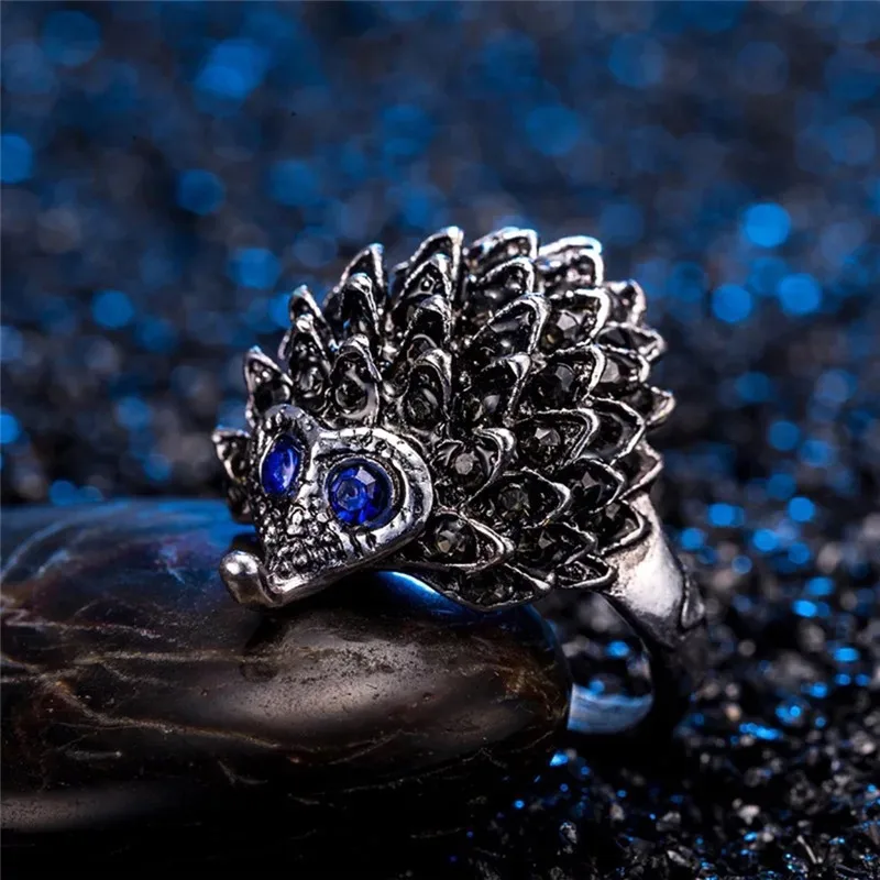 Кольцо для домашних животных PINKSEE с черным кристаллом три цвета украшения