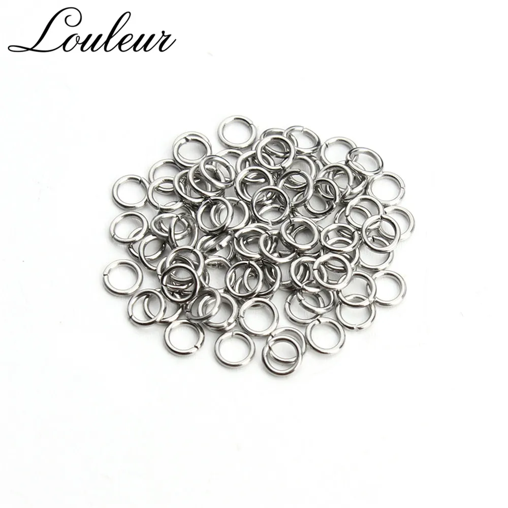 LOULEUR 200 шт./лот Нержавеющая сталь открытые кольца прыжок 3/4/5/6/7/8/10 мм Разделение кольца Разъемы для Diy ювелирных изделий решений