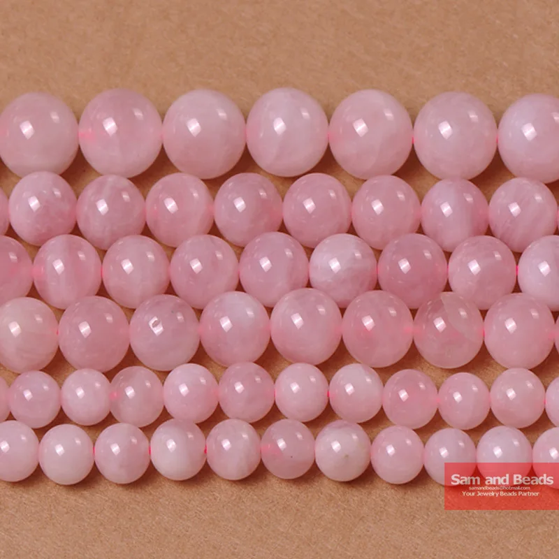 Free Shipping Rose Pink Quartz Crystals Stone Beads 16" Strand 4 6 8 10 12 14MM Pick Size For Jewelry Making RPQB01