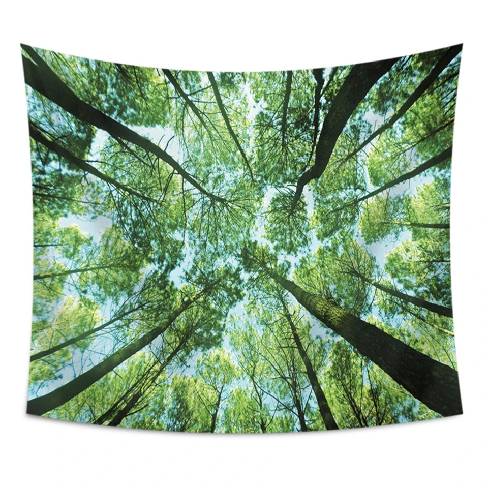 SOFTBATFY красочные гобелены с деревьями изголовье стены искусства покрывало одеяло