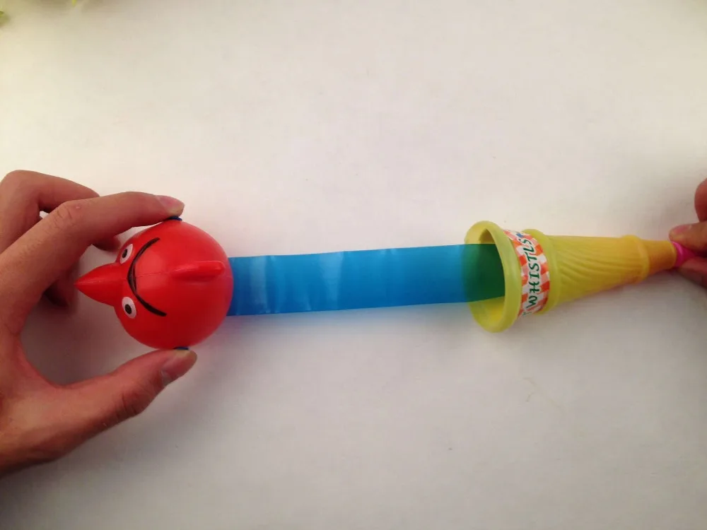 10 шт. Разноцветные Детские воздушные шары со свистком из мультфильма/Детские