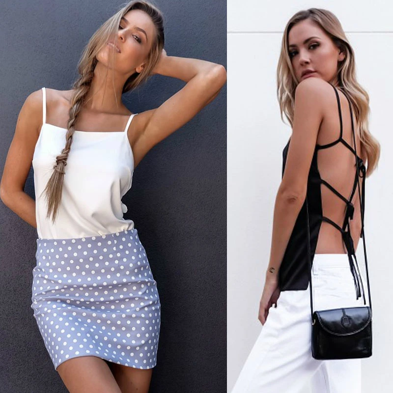 CANIS новый сексуальный Модный хлопковый Однотонный женский летний жилет Топ без