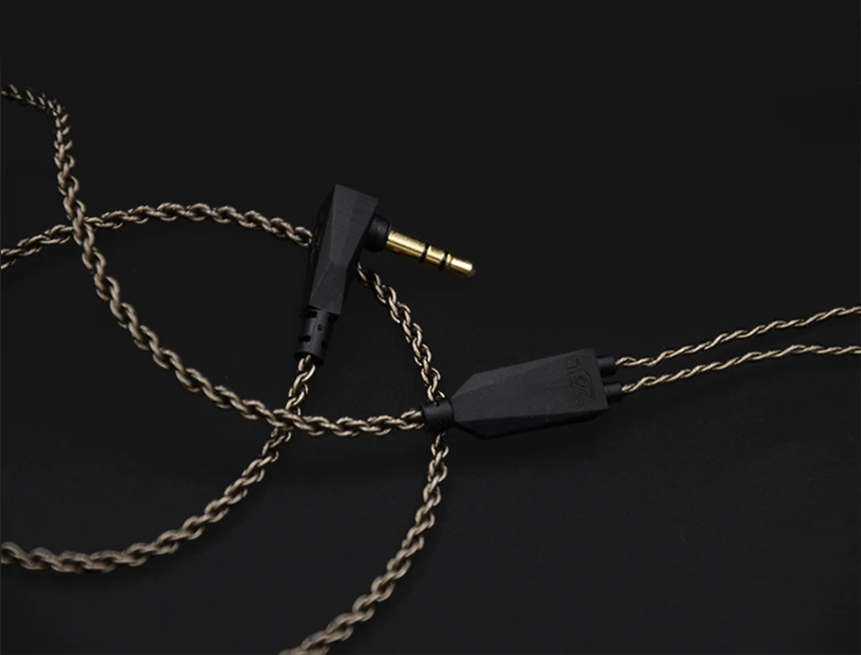 KZ 1.2M High Purity Oxygen Free Copper Headset Silver Plated Wire 0.75mm Pin Upgrade Cable For ZST/ED12/ES3/ZSR Earphone