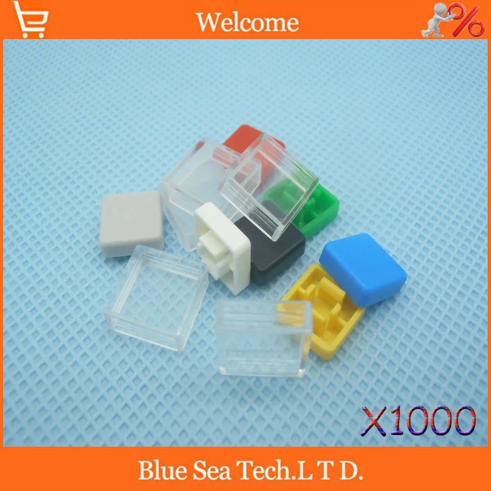 1000 пар (Тактильный кнопочный переключатель + Прозрачный чехол) для кнопочного