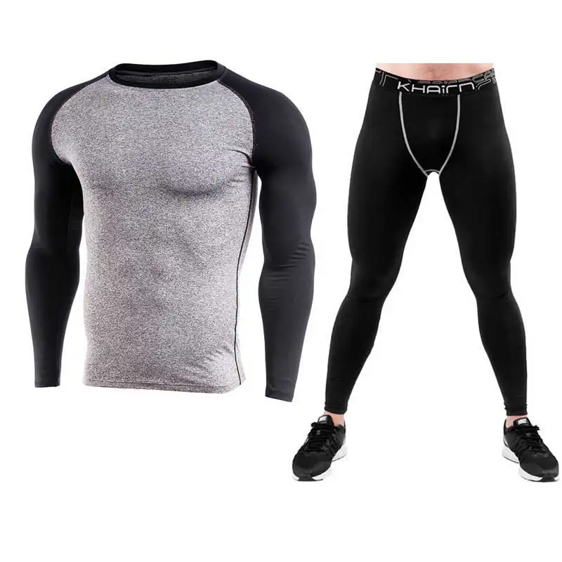 Мужские комплекты для фитнеса Pro быстросохнущие компрессионные подштанники