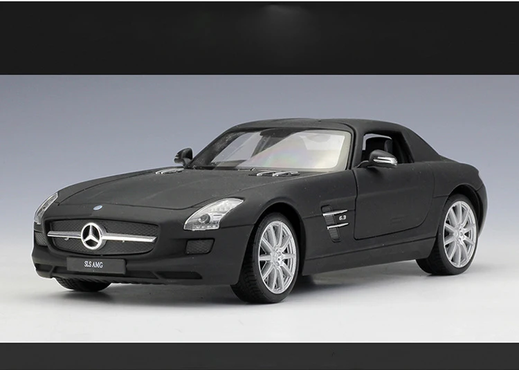 WELLY 1:24 Высокая симуляция Benz SLS AMG спортивный автомобиль матовый литой под давлением металлический сплав классическая модель автомобиля игрушки для мальчиков Коллекция подарков