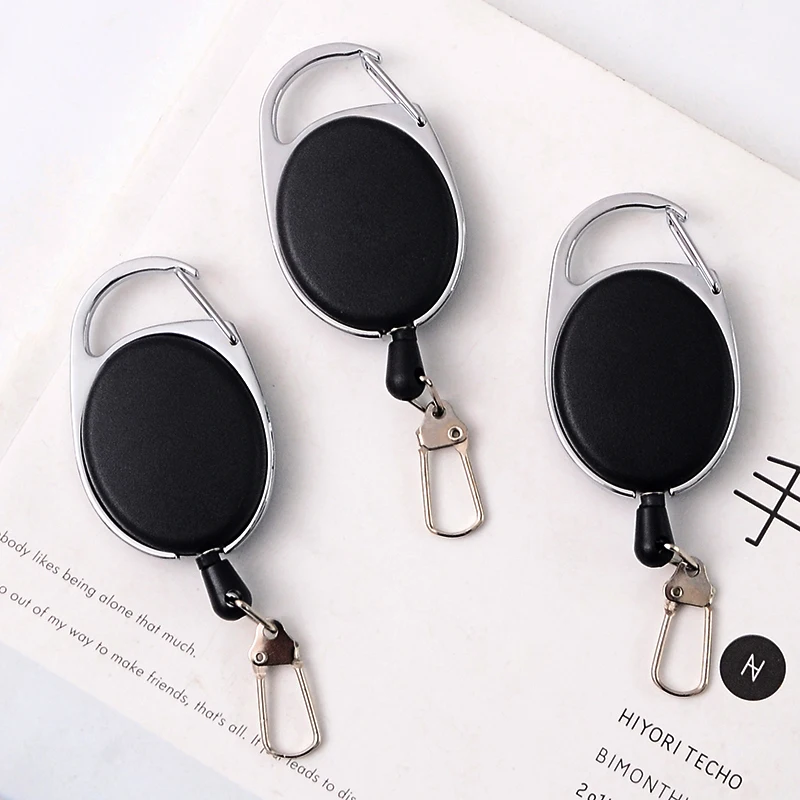 Выдвижной брелок для ключей ID значок АБС пластик держатель карт катушка