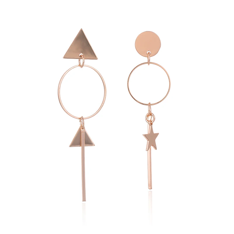 Женские Асимметричные Висячие серьги гвоздики SUKI Aretes de Mujer 2018|Серьги-гвоздики| |