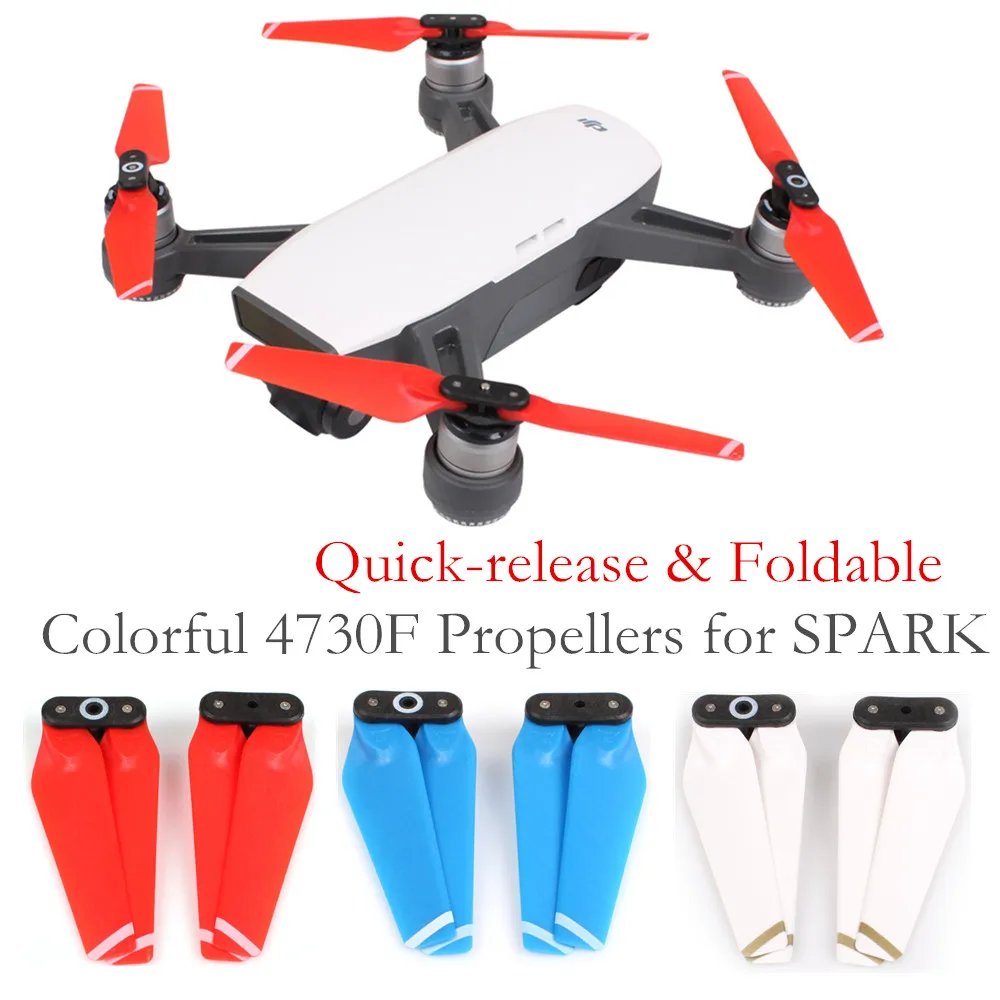 2 пары 4730F пропеллеры быстросъемные складной цветной реквизит для DJI SPARK |