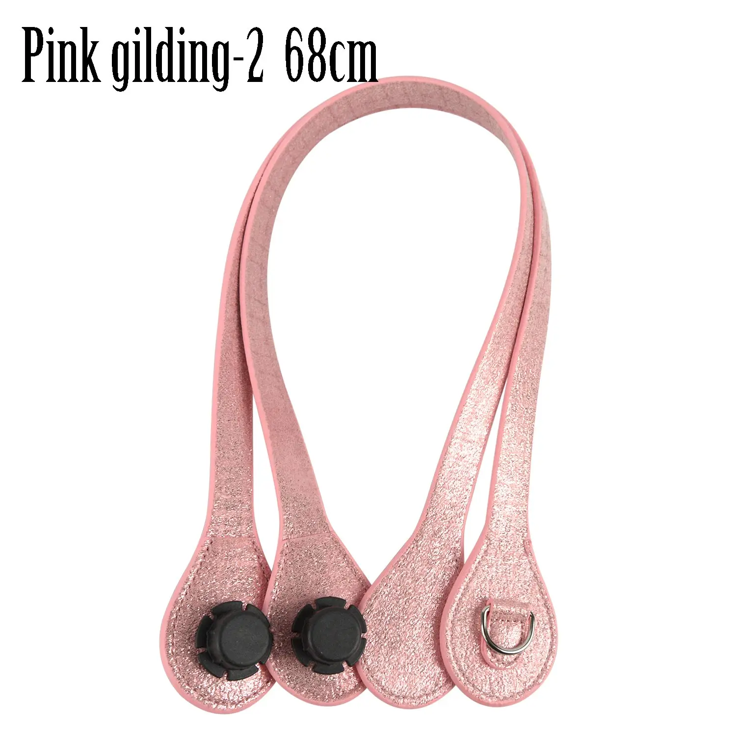 pink gilding -2 68 Tanqu, новинка, длинные, короткие, каплевидные, позолоченные, с ручкой по краям, с d-образной пряжкой, с круглым концом, ручки из искусственной кожи для OBag для EVA O Bag - Цвет: pink gilding -2 68