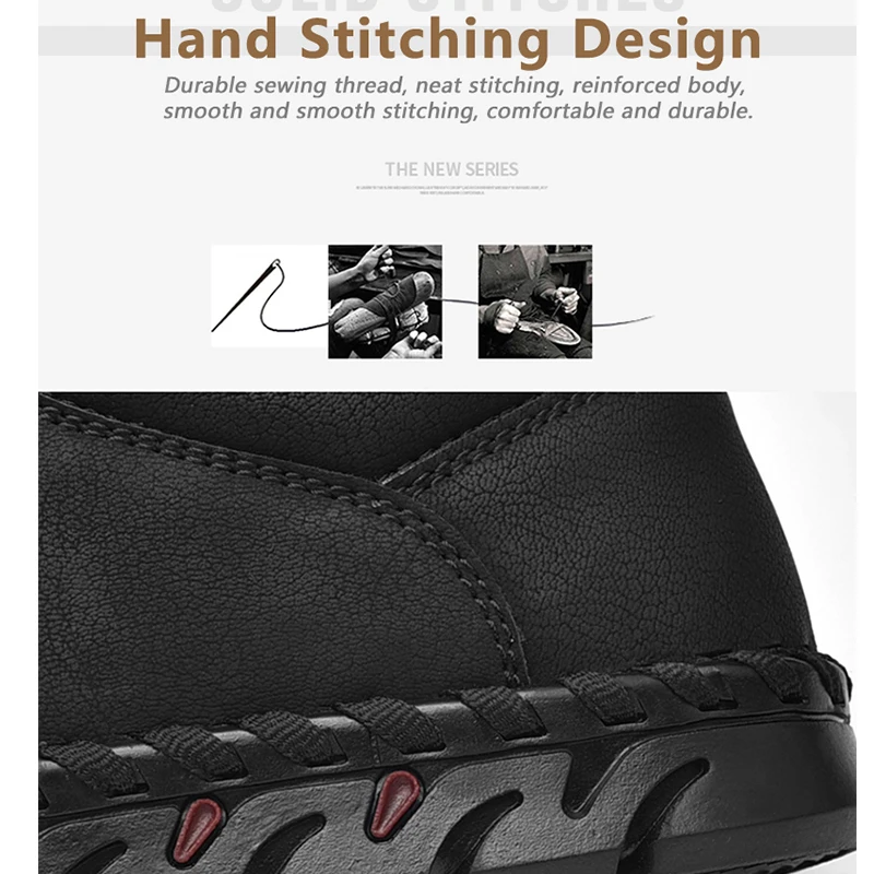 Мужская обувь 2019 Новый Для мужчин рабочие ботинки модная удобная мужская высокое
