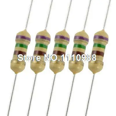 

1/4W 750 Ohm 5% Axial Carbon Film Resistor Tape x5000pcs