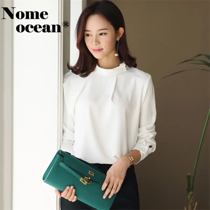 Button-up Collar Women's Blouses Asymmetric Ruffle Shoulder Design Long Sleeve Shirts for Women 2018 Autumn Tops Shirt M18080710 |