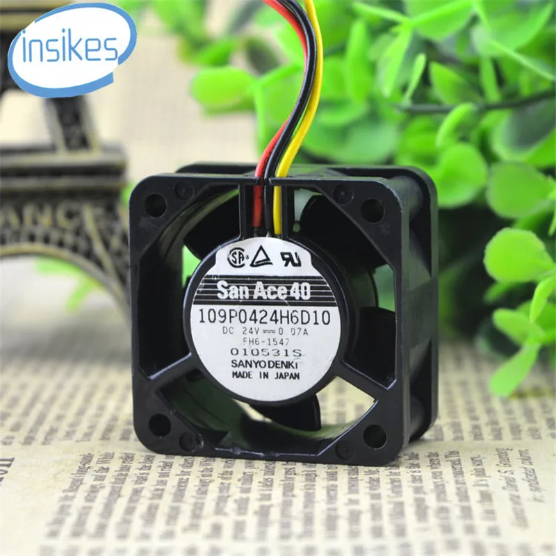 Sanyo 109P0424H6D10 двойной шариковый подшипник IPC вентилятор охлаждения DC 24 В 1 68 Вт 0.07A 7400