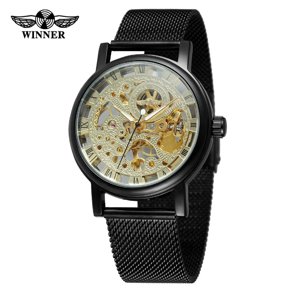 Часы мужские механические с римскими цифрами из нержавеющей стали | Наручные