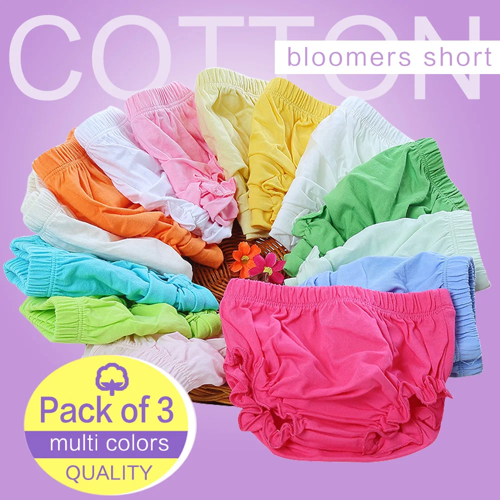 Baby girl's Bloomers Ruffle Combed Cotton Shorts diaper covers toddler fashion cute Briefs underwear Kids puff panties6-12-24mth