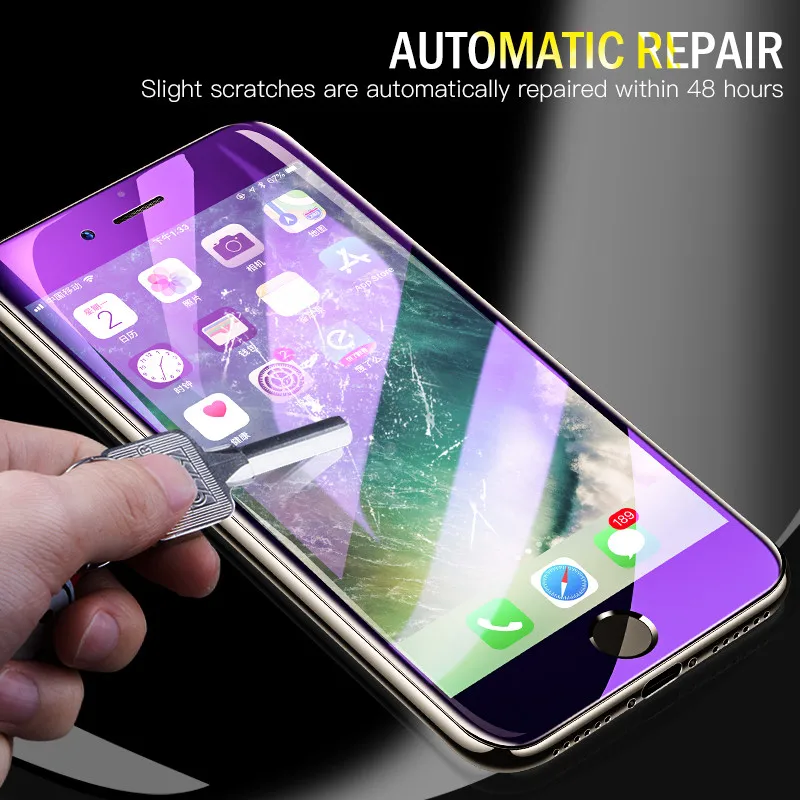 Для iPhone X 6 6s 8 7 Plus 3D полное покрытие мягкая Гидрогелевая Защита экрана для iphone xs max |