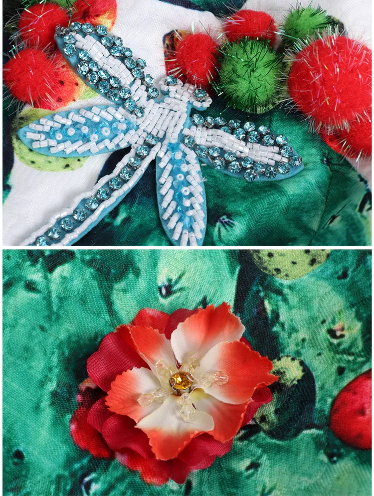 

Summer new stereo embroidery ball stereo flower hydrangea dynamic sunny elegant young lady suspender dress