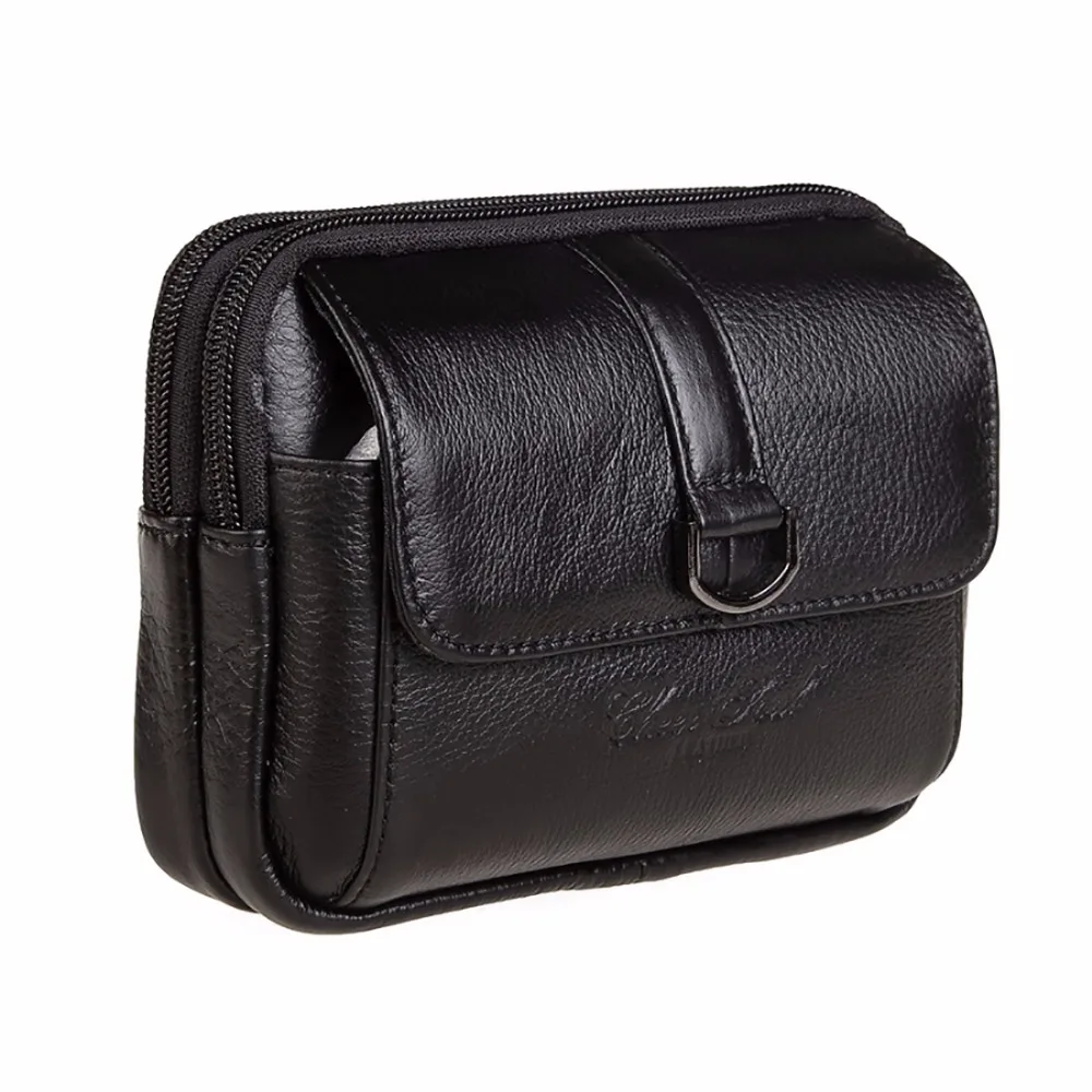 Мужской поясной кошелек из натуральной воловьей кожи забавная сумка на пояс