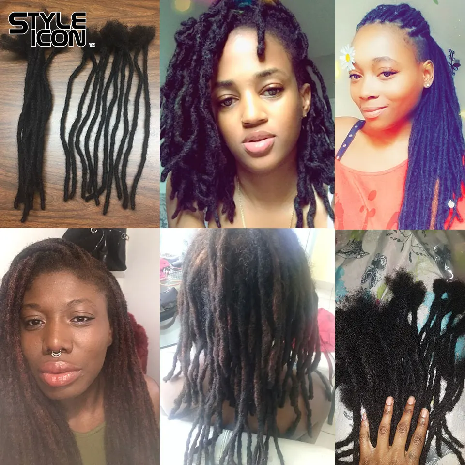 Afro Kinky Bulk Human Hair Braiding 100% For Dreadlocks Twist Braids Extensions 20/40/60 strand/lot | Шиньоны и парики