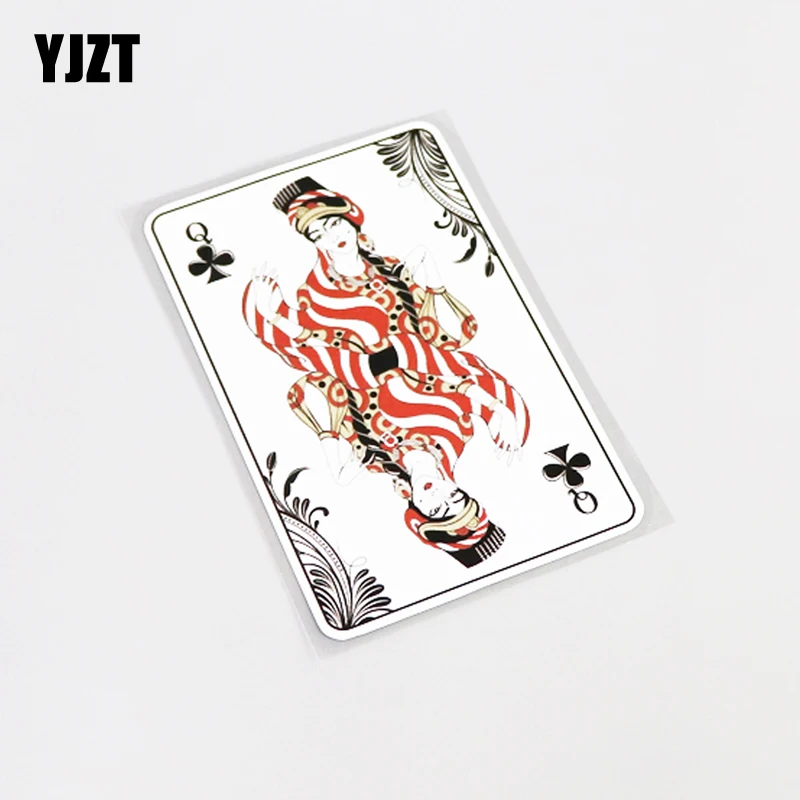 

YJZT 7,7 см * 12,5 см Индивидуальная Высококачественная ПВХ наклейка для покера автомобиля графическая наклейка 13-0912