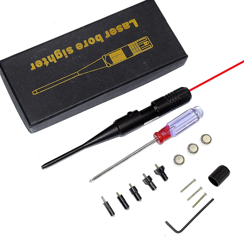 Tactical Red Dot Laser Bore sighter Scope .22 - .50 Caliber Rifles Hunting Airsoft Optical Boresighter Shooting | Спорт и