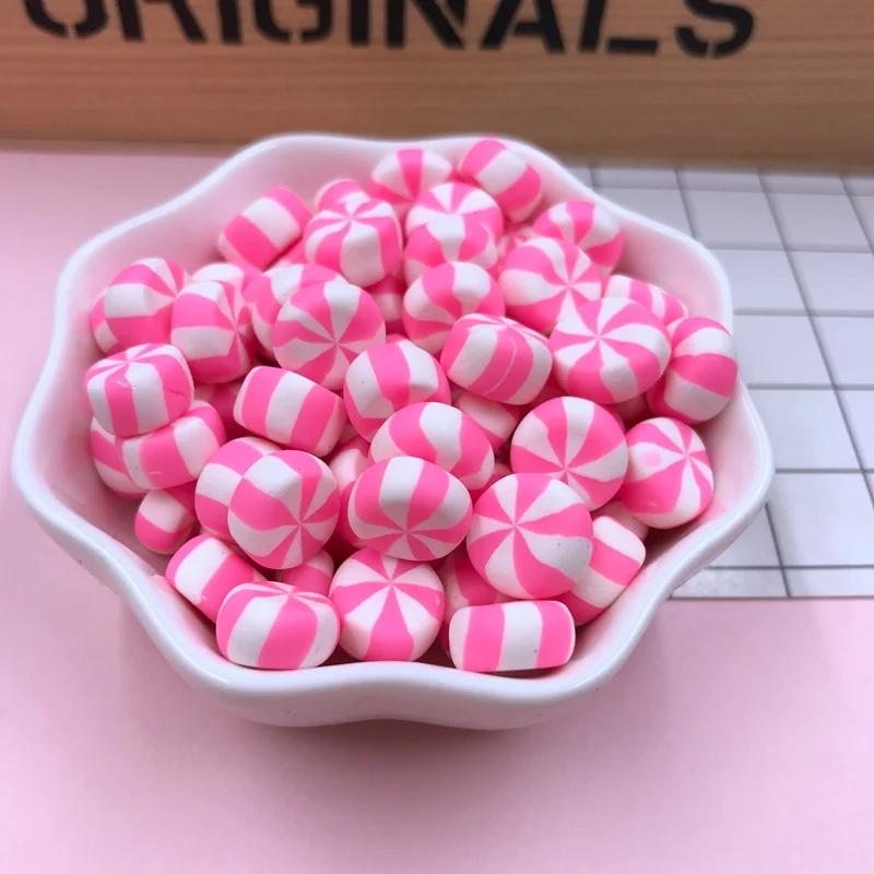 pink candy Горячая милый кавайный мини-гамбургер, мини-конфеты, глиняный пончик для рукоделия, украшения для телефона, скрапбукинг, сделай сам - Цвет: pink candy