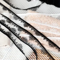 2019 hot sale lace accessories single fine quality water soluble black white wide 5cm d0503