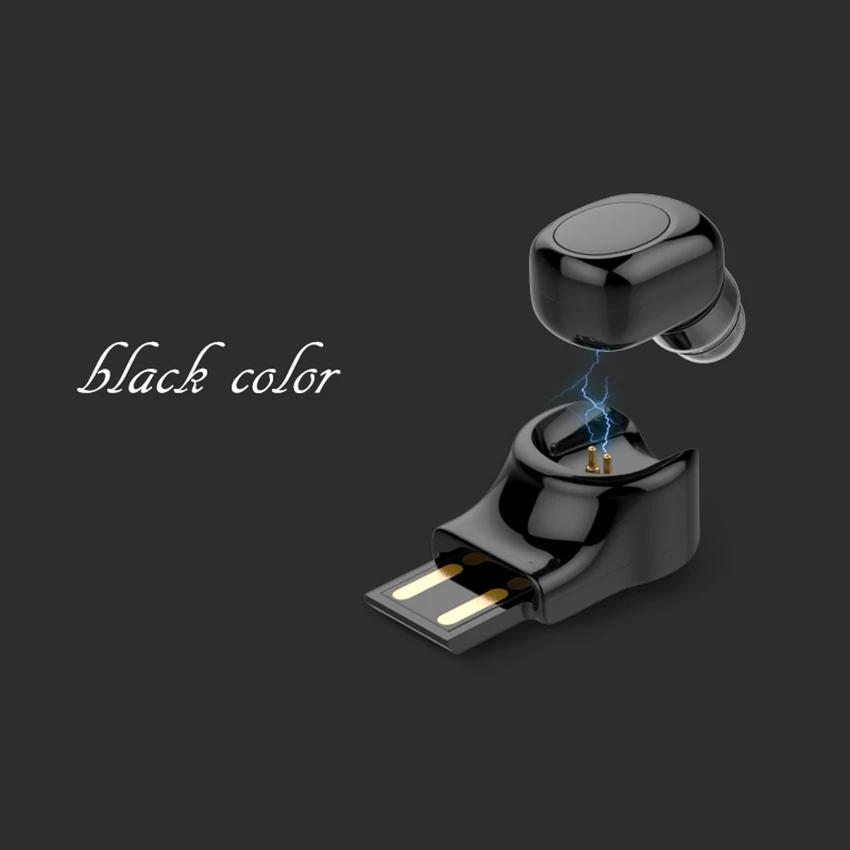 Black Earphone Новые X11 Мини Bluetooth наушники Handfree V4.1 Bluetooth гарнитура Беспроводные наушники для Xiaomi шумоподавление наушники - Цвет: Black Earphone