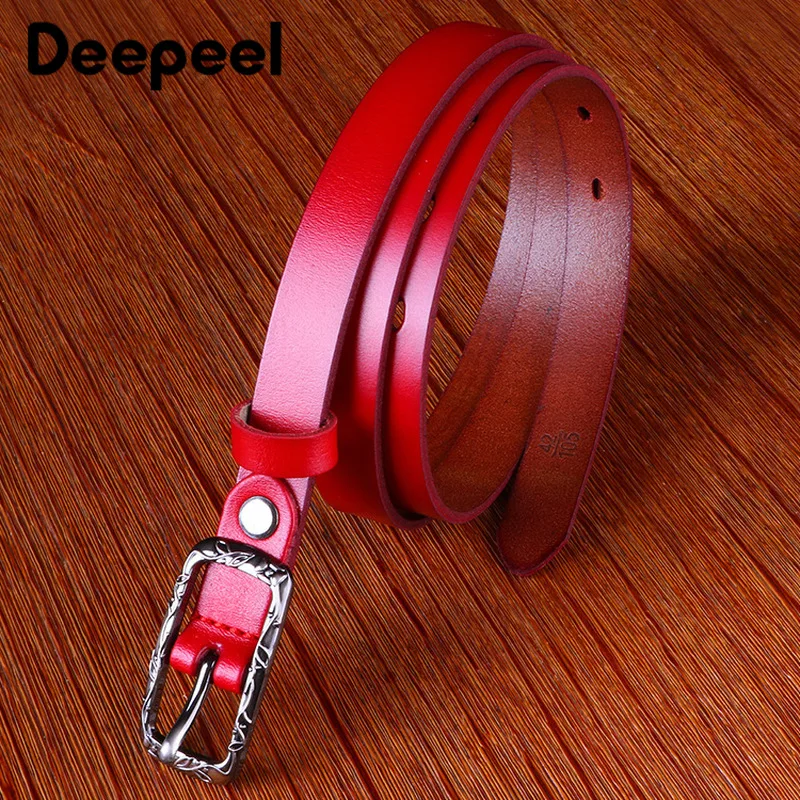 

Deepeel 1pc 1.8X105/110/115cm Belts for Women Retro Leisure Genuine Leather Pin Buckle Bult Jeans Two-layer Cowhide Decoration