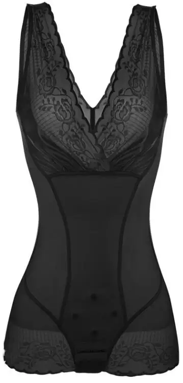 black Wechery женское Корректирующее нижнее белье Push Up средства ухода за кожей Shaper Цветочный Корректирующее белье женский Faja комбинация для послеродового периода - Цвет: black