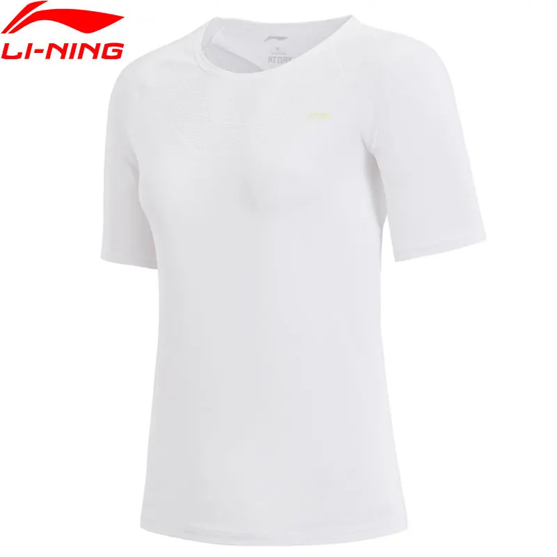 Женская футболка для тренировок Li-Ning облегающая дышащая из 92% полиэстера 8%