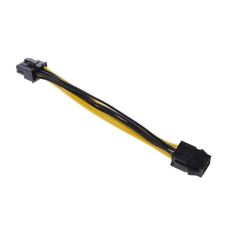 PCI Express PCIE черный красный 6 Pin до 8 графический адаптер питания кабель 10 см для ПК