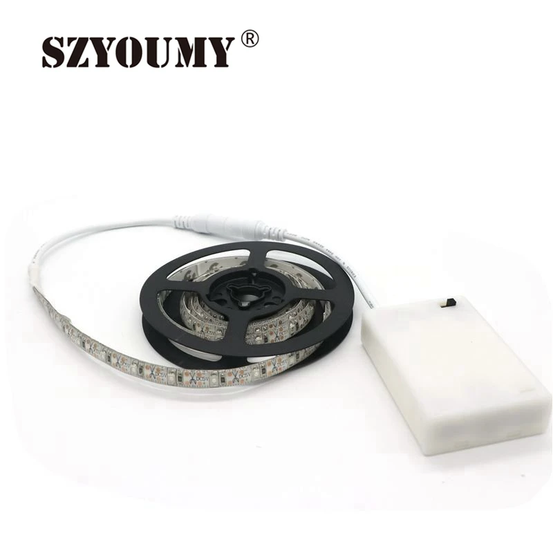 

SZYOUMY Battery Powered LED Strip 3528 SMD 50CM 1M 1.5M 2M Warm White / Cool White Waterproof Flexible LED Strip String Light