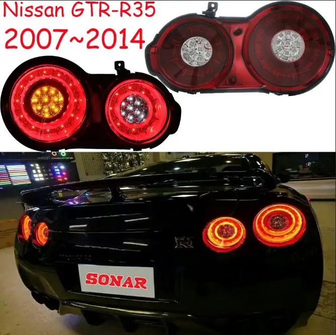 2pcs taillight Red Автомобильный Стайлинг Головной фонарь для Nissan GTR фара 2007~ 2014y Taillamp для GTR задний фонарь светодиодный GT-R R35 TailLamp задний фонарь - Цвет: 2pcs taillight Red