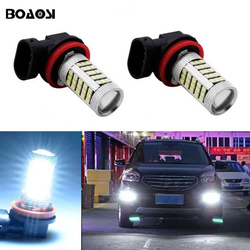 Светодиодные противотуманные фары BOAOSI 2x H11 H8 2835 66SMD для Renault Megane Fluence Koleos Latitude|led
