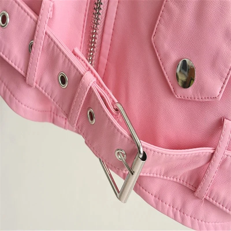 

Nice Fashion Leather Vest Womens Sleeveless Leather Jacket Turn-Down Collar Pockets PU Vest Waistcoat Leather Coat Top A548
