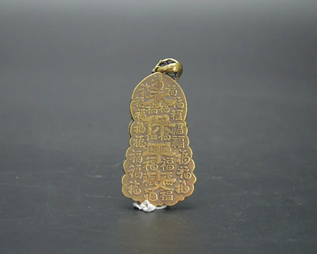 Китайский seiko резьба Чистая латунь Гуаньинь bodhisattva небольшой кулон | Дом и сад